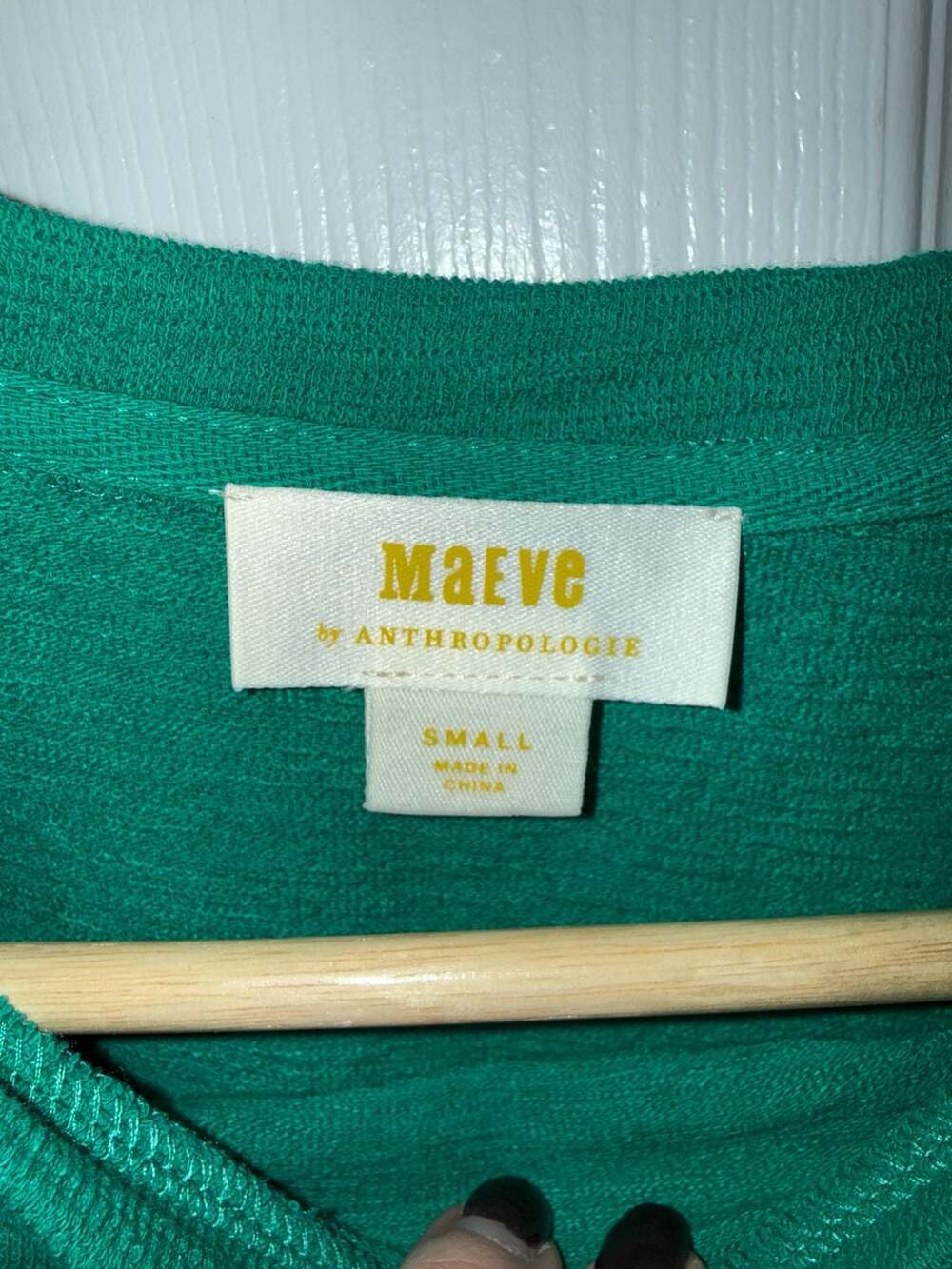 Maeve by Anthropologie Green Textured-Sleeve Knit Top - Picture 3 of 7